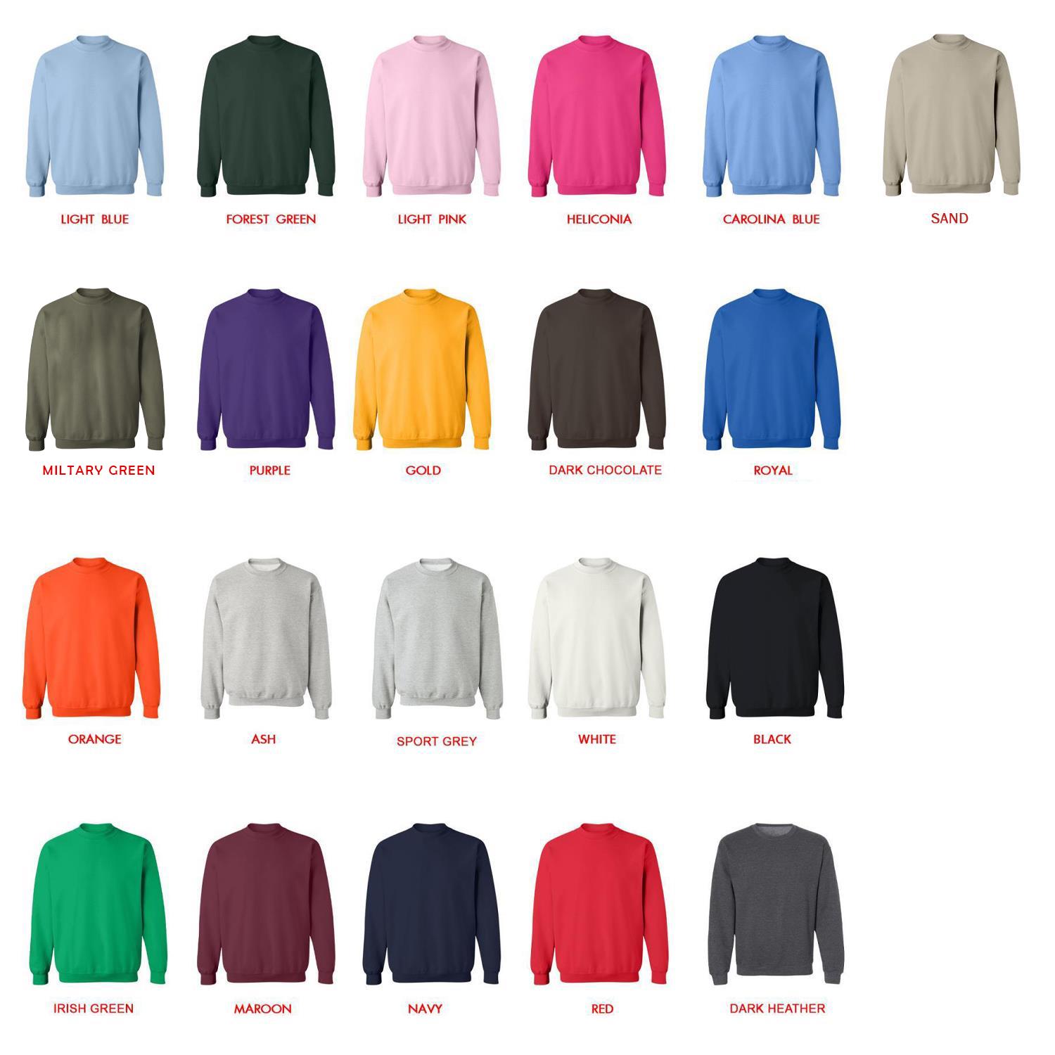 sweatshirt color chart - Bee And Puppy Cat Store