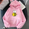 2022 Autumn Woman Yellow Bee Hooded Unisex Sweatshirts Pullover Casual Wear Printing bee and puppycat Hoodie.jpg 640x640 10 - Bee And Puppy Cat Store