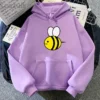 2022 Autumn Woman Yellow Bee Hooded Unisex Sweatshirts Pullover Casual Wear Printing bee and puppycat Hoodie.jpg 640x640 5 - Bee And Puppy Cat Store