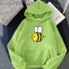 2022 Autumn Woman Yellow Bee Hooded Unisex Sweatshirts Pullover Casual Wear Printing bee and puppycat Hoodie.jpg 640x640 8 - Bee And Puppy Cat Store