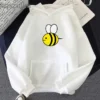 2022 Autumn Woman Yellow Bee Hooded Unisex Sweatshirts Pullover Casual Wear Printing bee and puppycat Hoodie.jpg 640x640 9 - Bee And Puppy Cat Store