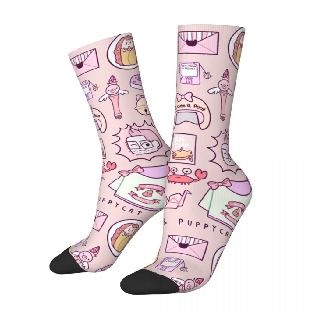 Autumn Winter Harajuku Men s Women s Bee And Puppycat Items Socks Breathable Crew Socks - Bee And Puppy Cat Store