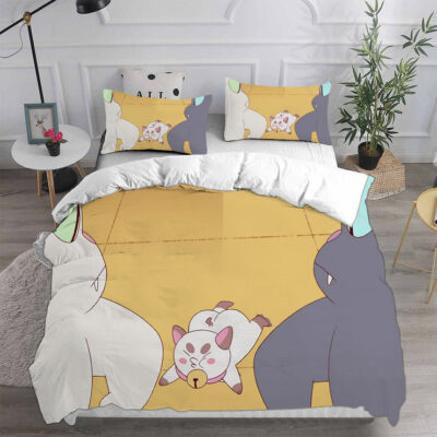 BeeandPuppyCatSeason1CosplayBeddingSetDuvetCoverPillowcasesHalloweenHomeDecor 8 740x - Bee And Puppy Cat Store