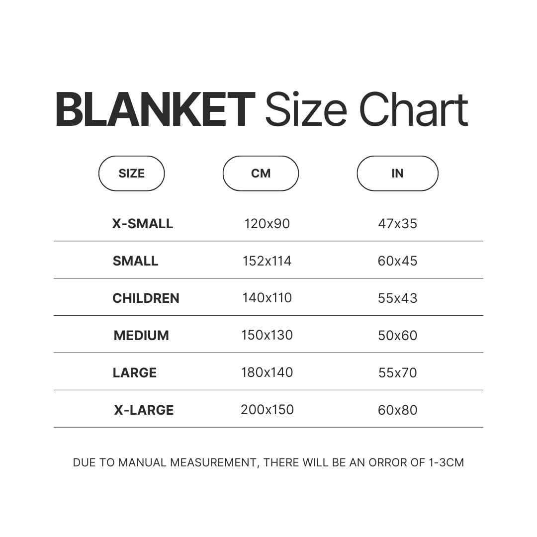 Blanket Size Chart - Bee And Puppy Cat Store