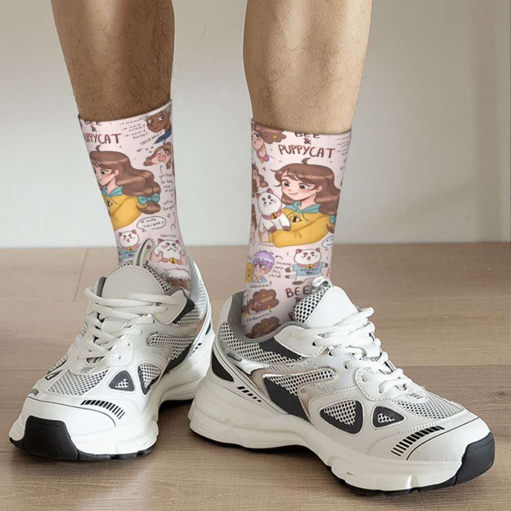 Copy Of Cute Bee And Puppycat Socks Men Women Funny Happy Socks Crazy Spring Summer Autumn 3 - Bee And Puppy Cat Store