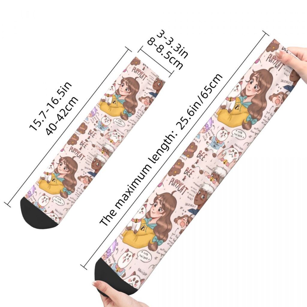 Copy Of Cute Bee And Puppycat Socks Men Women Funny Happy Socks Crazy Spring Summer Autumn 5 - Bee And Puppy Cat Store