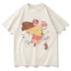 Cute Bee and Puppycat T Shirt Men Harajuku Aesthetic Kawaii Tshirt Unisex Anime Cartoon Funny Graphic - Bee And Puppy Cat Store