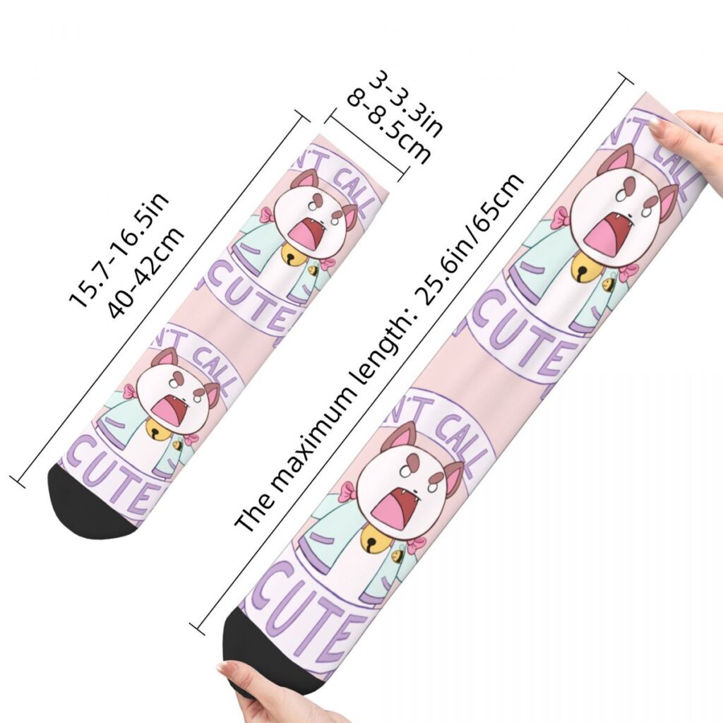 Fashion Male Men Socks Harajuku Bee And Puppycat Don t Call Me Cute Sock Skateboard Women 5 - Bee And Puppy Cat Store