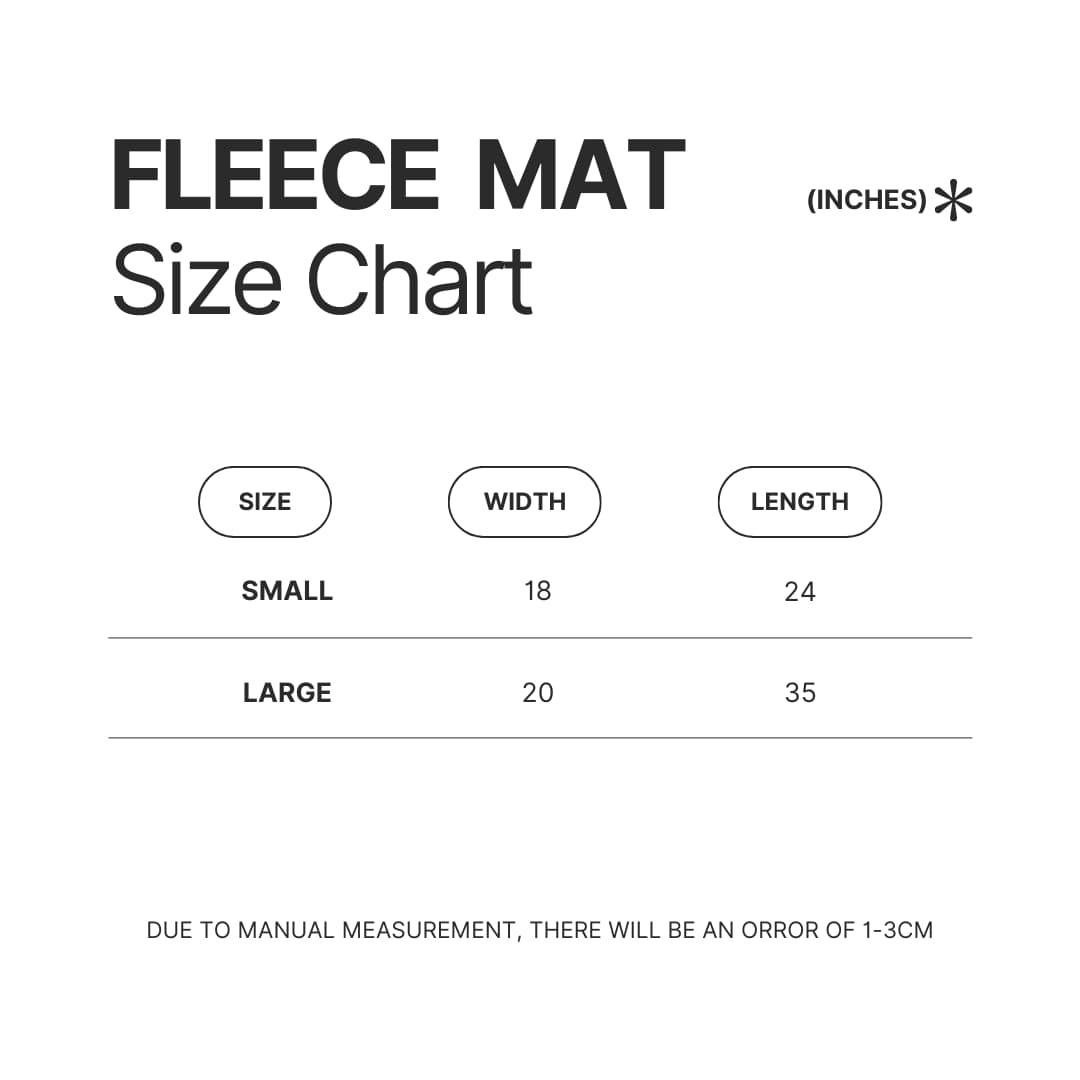 Fleece Mat Size Chart - Bee And Puppy Cat Store