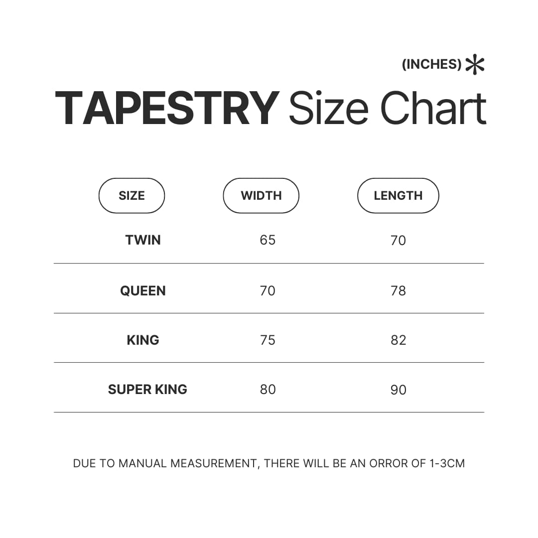 Tapestry Size Chart - Bee And Puppy Cat Store