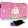 Xxl Gaming Mouse Pad Rgb Bee and Puppycat Cat Office Accessories Back Light Backlight Table Mat - Bee And Puppy Cat Store