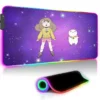 Xxl Gaming Mouse Pad Rgb Bee and Puppycat Cat Office Accessories Back Light Backlight Table Mat 13 - Bee And Puppy Cat Store