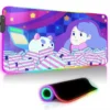 Xxl Gaming Mouse Pad Rgb Bee and Puppycat Cat Office Accessories Back Light Backlight Table Mat 14 - Bee And Puppy Cat Store