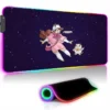 Xxl Gaming Mouse Pad Rgb Bee and Puppycat Cat Office Accessories Back Light Backlight Table Mat 19 - Bee And Puppy Cat Store