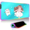 Xxl Gaming Mouse Pad Rgb Bee and Puppycat Cat Office Accessories Back Light Backlight Table Mat 7 - Bee And Puppy Cat Store