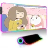 Xxl Gaming Mouse Pad Rgb Bee and Puppycat Cat Office Accessories Back Light Backlight Table Mat 9 - Bee And Puppy Cat Store