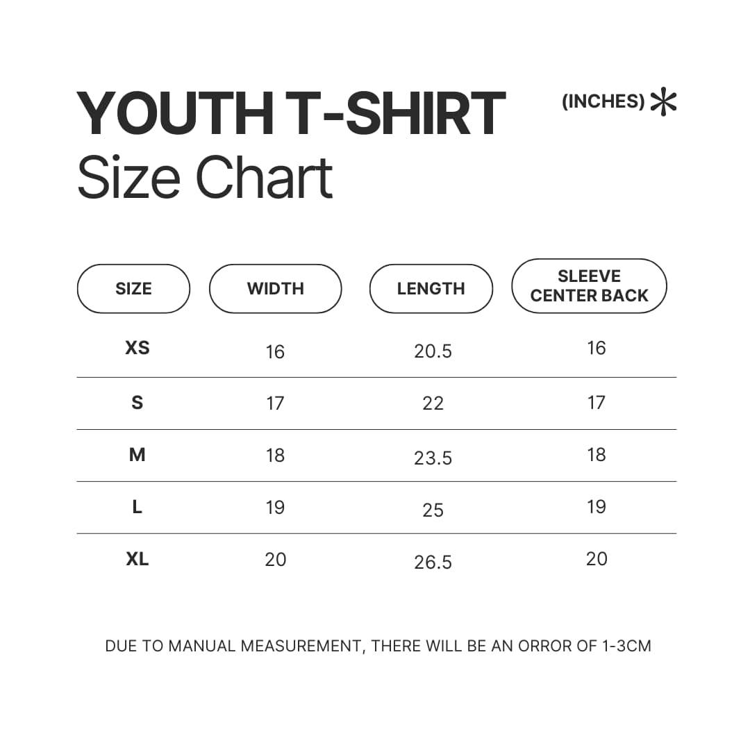 Youth T shirt Size Chart - Bee And Puppy Cat Store