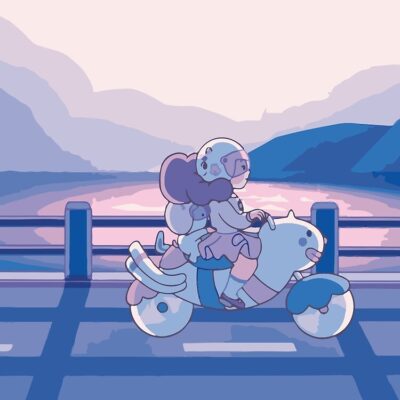 Bee And Puppycat Clownbike Tote Bag Official Bee and PuppyCat Merch