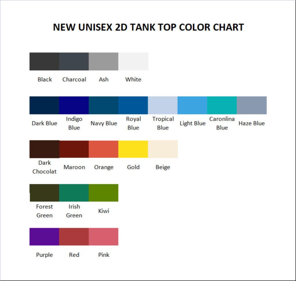 tank top color chart 1 - Bee And Puppy Cat Store