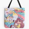 Fionna And Bee, Adventure Time Fionna & Cake, Bee And Puppycat Crossover - Print, Poster, Tote Bag, Cartoon, Cute, Fanart, Animal, Cat Tote Bag Official Bee and PuppyCat Merch