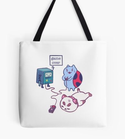 Game Over All Over Tote Bag Official Bee and PuppyCat Merch