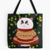 Bee And Puppycat Poo Monster Happy Holidays Tote Bag Official Bee and PuppyCat Merch